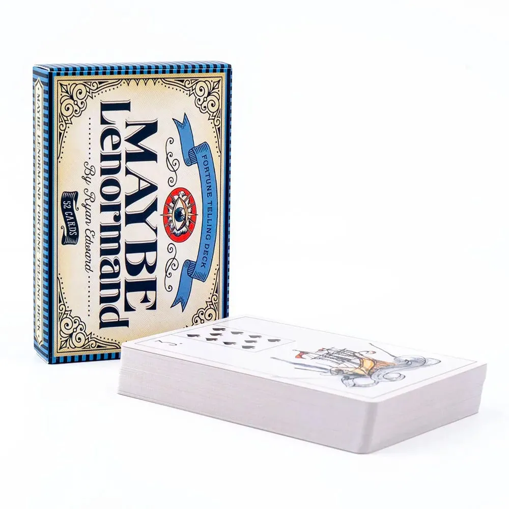 Talvez Lenormand 52 cartas baralho - tarô de adivinhação do destino para iniciantes para jogo de tabuleiro de festa de adivinhação 9,7x6,3cm — image 4