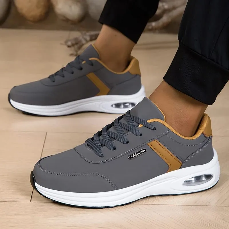 Men's Casual Sports Shoes Waterproof Walking Sports Shoes Casual Men's Leather Sports Shoes Non-slip Shoes Men's Tennis Shoes — image 4