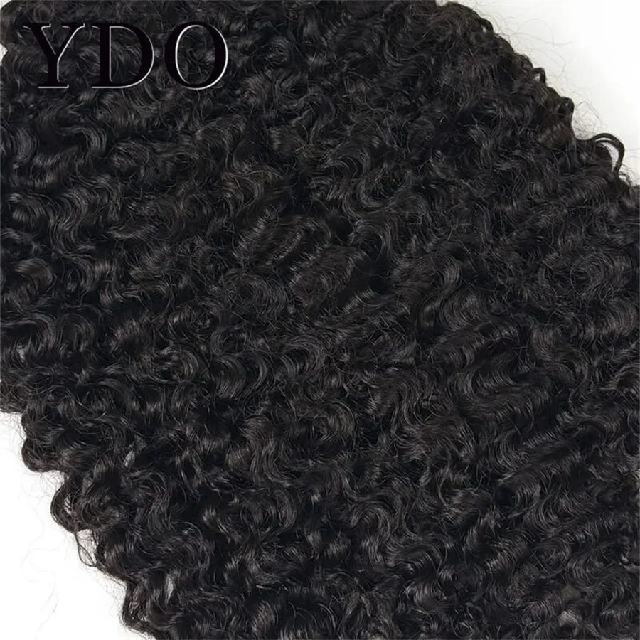 Afro Kinky Curly PU Clip In Human Hair Extensions 12A Brazilian Virgin Raw Deep Curly Human Hair 8pcs 120g/set Natural Color — image 5