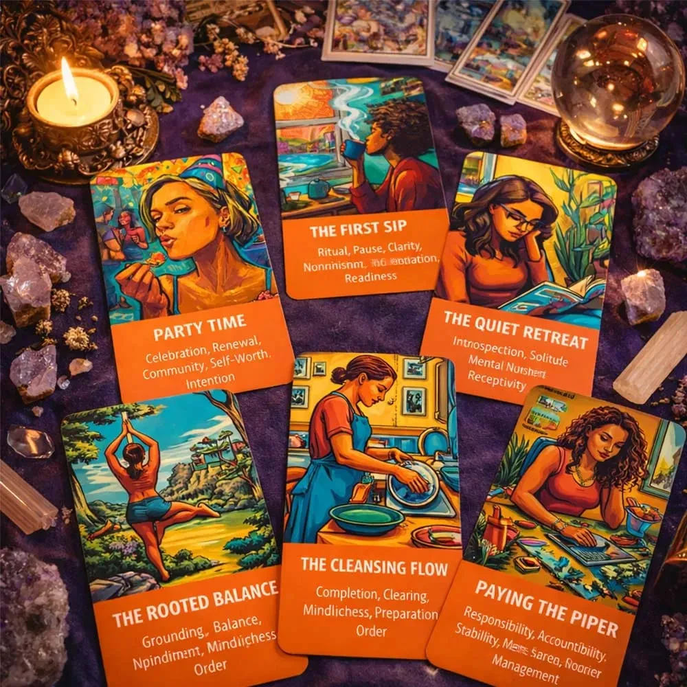 56 Cards The Daily Rhythms Oracle Deck 13x8 Cm Build Inner Connection Understanding Life Changes Card Game Spiritual Insight — image 2