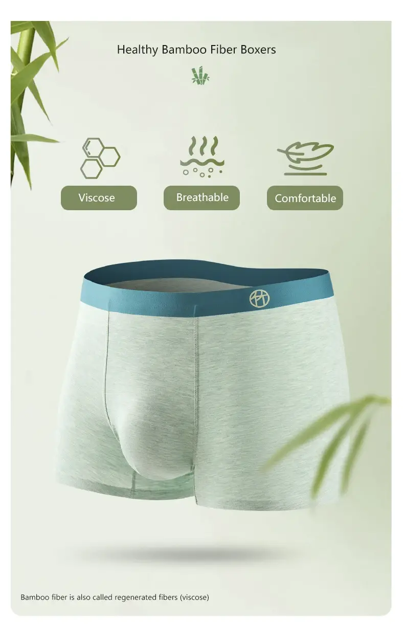3pcs Bamboo Fiber Man Underwear Comfortable Breathable Men Boxers Regenerated Fibers Underpants L XL XXL 3XL 4XL Man Panties — image 8