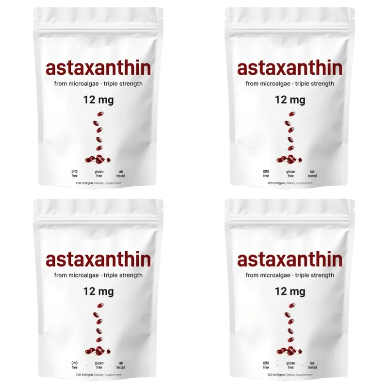 Astaxanthin 12mg Triple Strength Softgels Antioxidant for Eye Skin Joint & Immune Health From Haematococcus Pluvialis 120ct — image 10