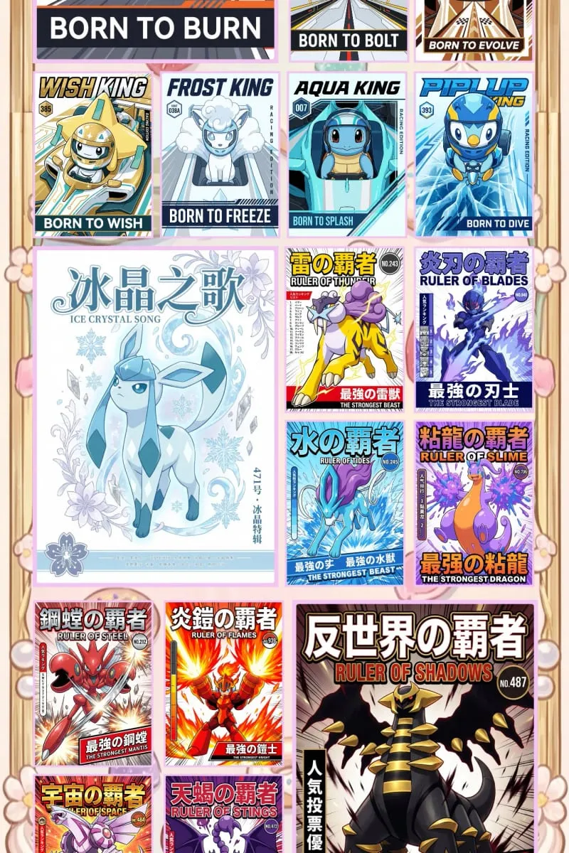 Toptan 2026 Yeni WuXian Yaratıcı Stüdyo Pokémon Kartları A5 Boyutu Akrilik Panolar Anime Koleksiyon Karakter Fan Hediyeler