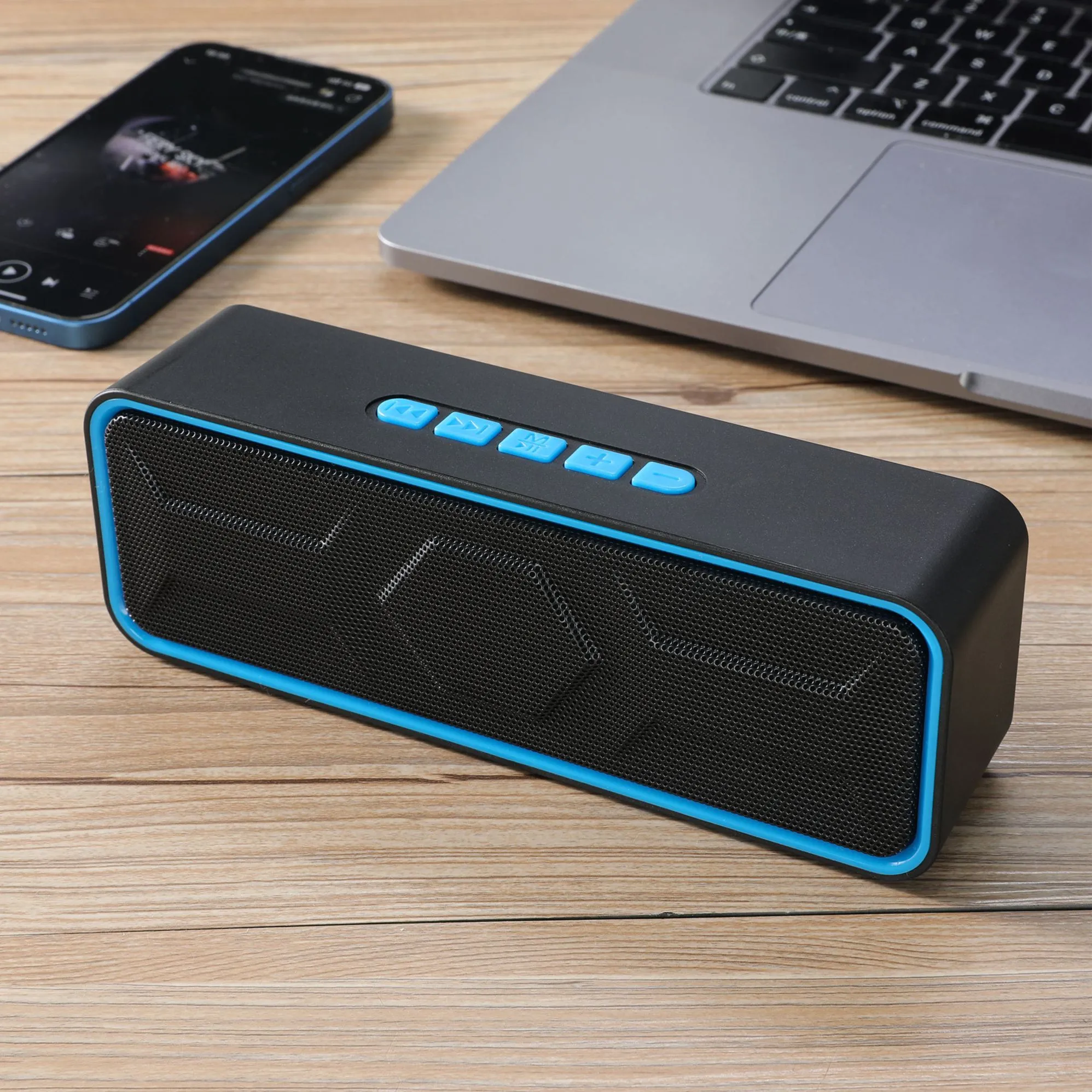 Bluetooth Speaker Portable Wireless 10W Dual Driver Stereo Loud Bass TWS FM TF USB AUX Hands-Free BT 5.0 10H Home Outdoor Party