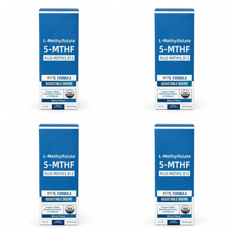 Kids L-Methylfolate 5-MTHF Drops with Methyl B12 Organic Berry Flavor Liquid Folate Supplement for Children Vegan Formula 30ml — image 11