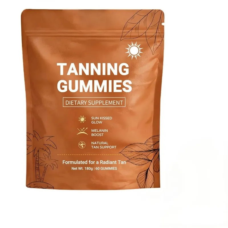 Tanning Gummies til kvinder Solfri Bronzing Glow Support Vegansk Sukkerfri Ikke-GMO Astaxanthin & Lycopen 60 Antal