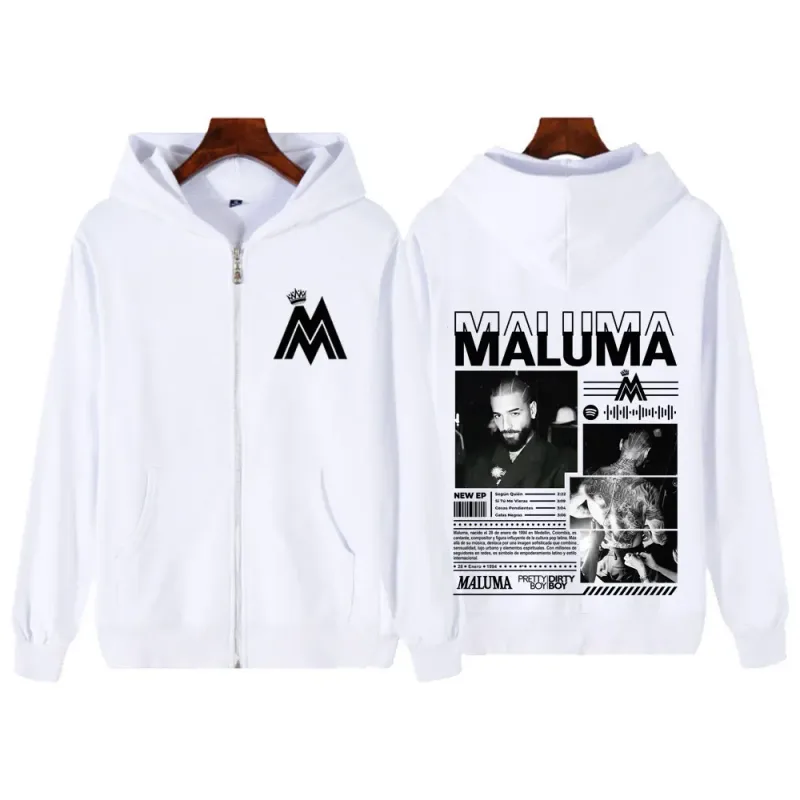 Rapper MALUMA Album Tour 2025 Zipper Hoodie Men Women Fashion Loose Jacket Coats High Quality Casual Hip-hop Vintage Sweatshirts — image 8