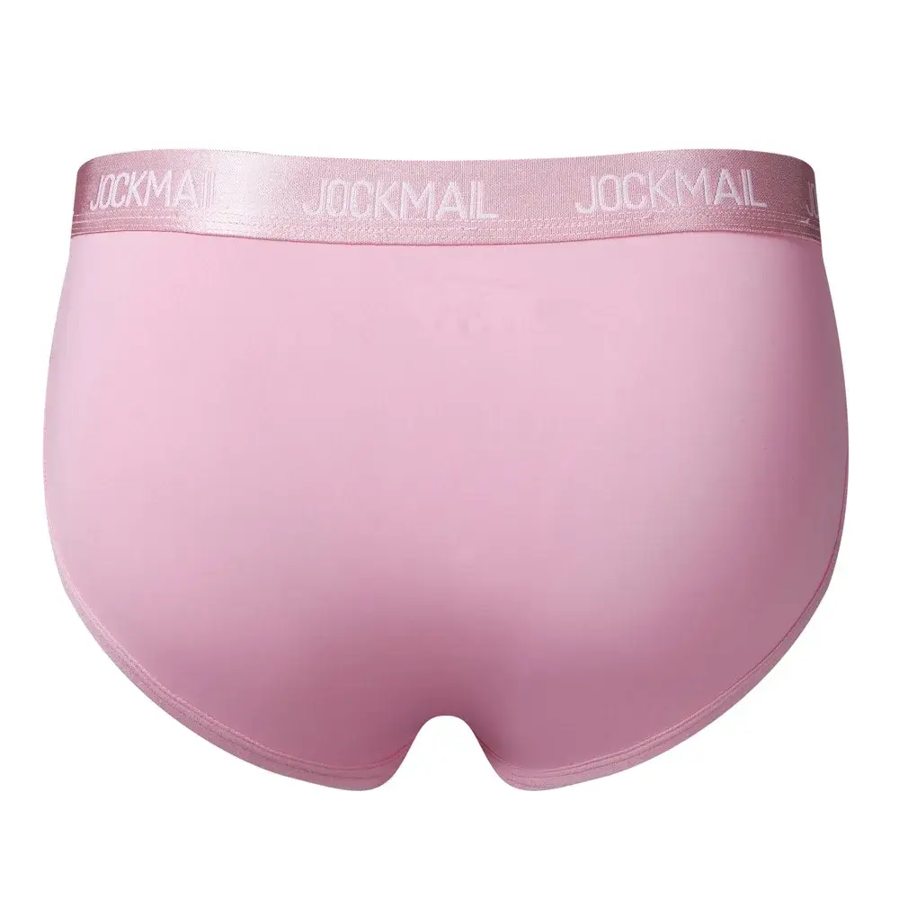 Jockmail Мужское нижнее белье с низкой талией Сексуальные спортивные дышащие летние трусы из ледяного шелка Большая сумка Нейлоновые однотонные мужские трусики — image 32