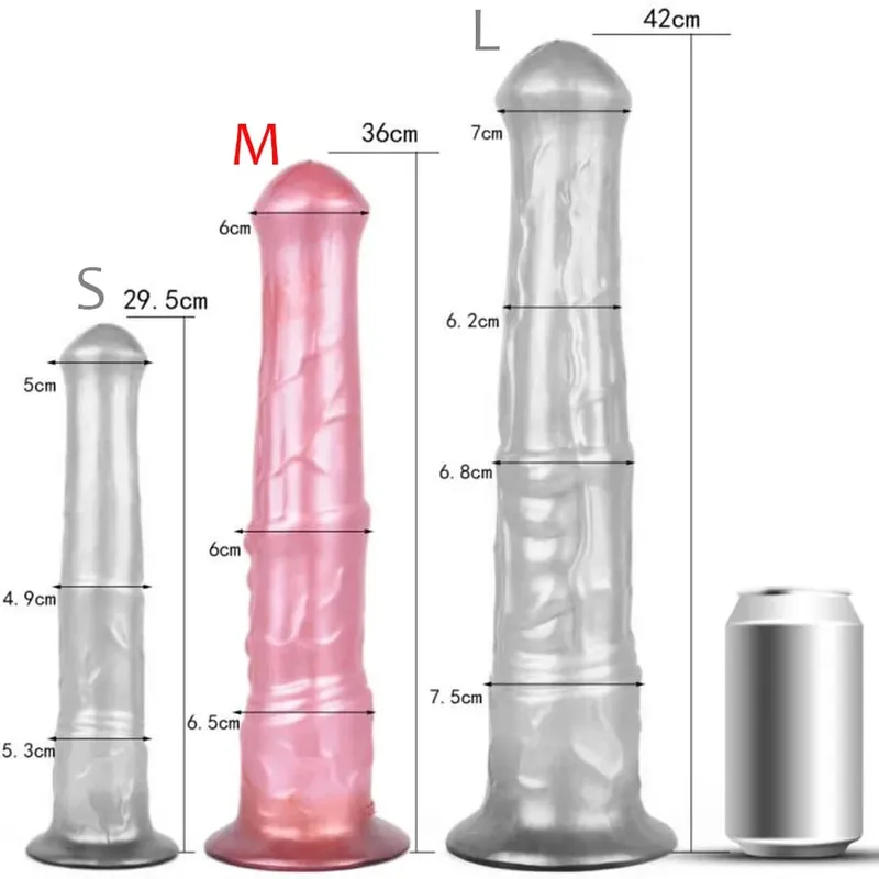 3 size S M L Colorful Large Long Silicone Fantasy Horse Dildo With Suction Cup Anal Dildo Penis Sex Toys for Women Men — image 11
