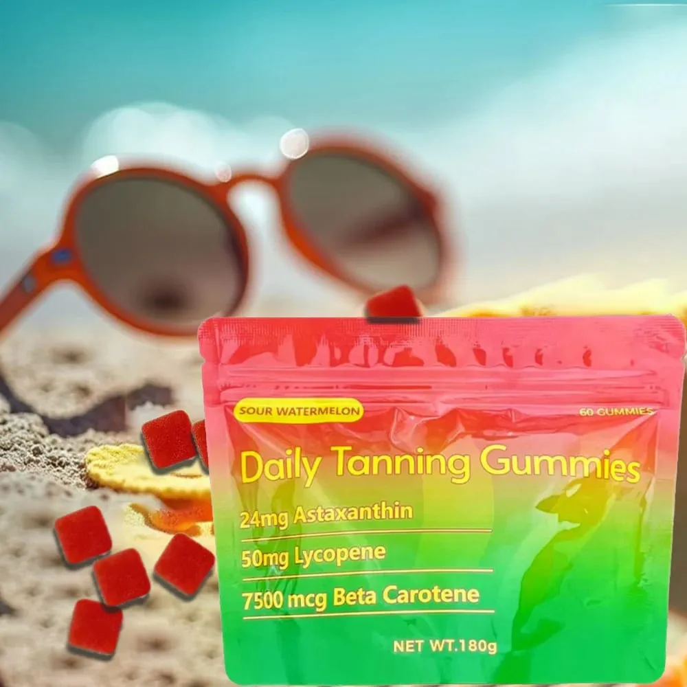 Tanning Gummies for Women & Men | Sun Tan Tanning Supplement with Astaxanthin Lycopene Multivitamins | Skin Radiance HYdration