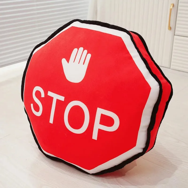 40cm Traffic Light Series Pillow Stop Traffic Light Roadblock Tire Creative Plush Toys Suitable For Home Kids Boys Favor Gifts
