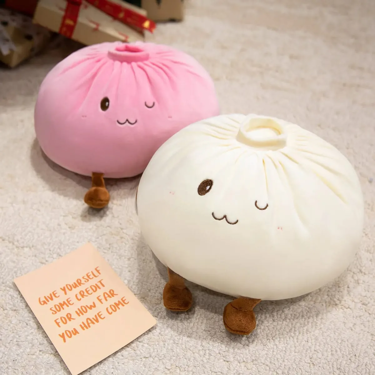 40cm Dumpling Plush Toy Soft Stuffed Hug Pillow Doll Home Decoration Stress Relief Toy Fans Gift