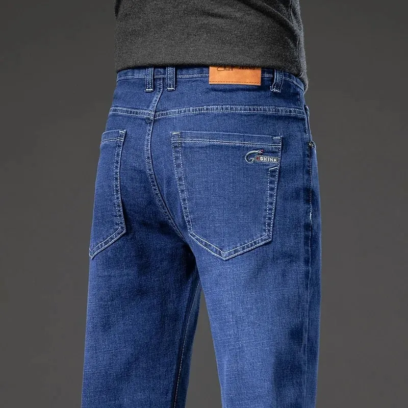 2025 Spring Autumn Men's Straight Jeans 