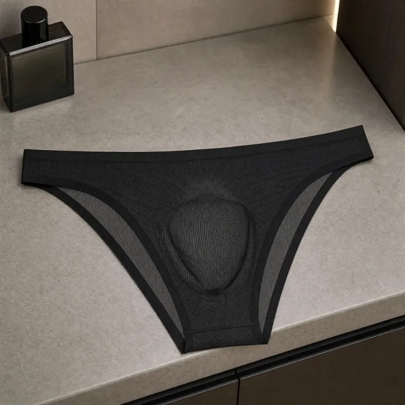 Comfortable Ice Silk Men's Triangle Panties Breathable Large Size Men Thin Briefs Lingerie Underpants Underwear for Men Men — image 12