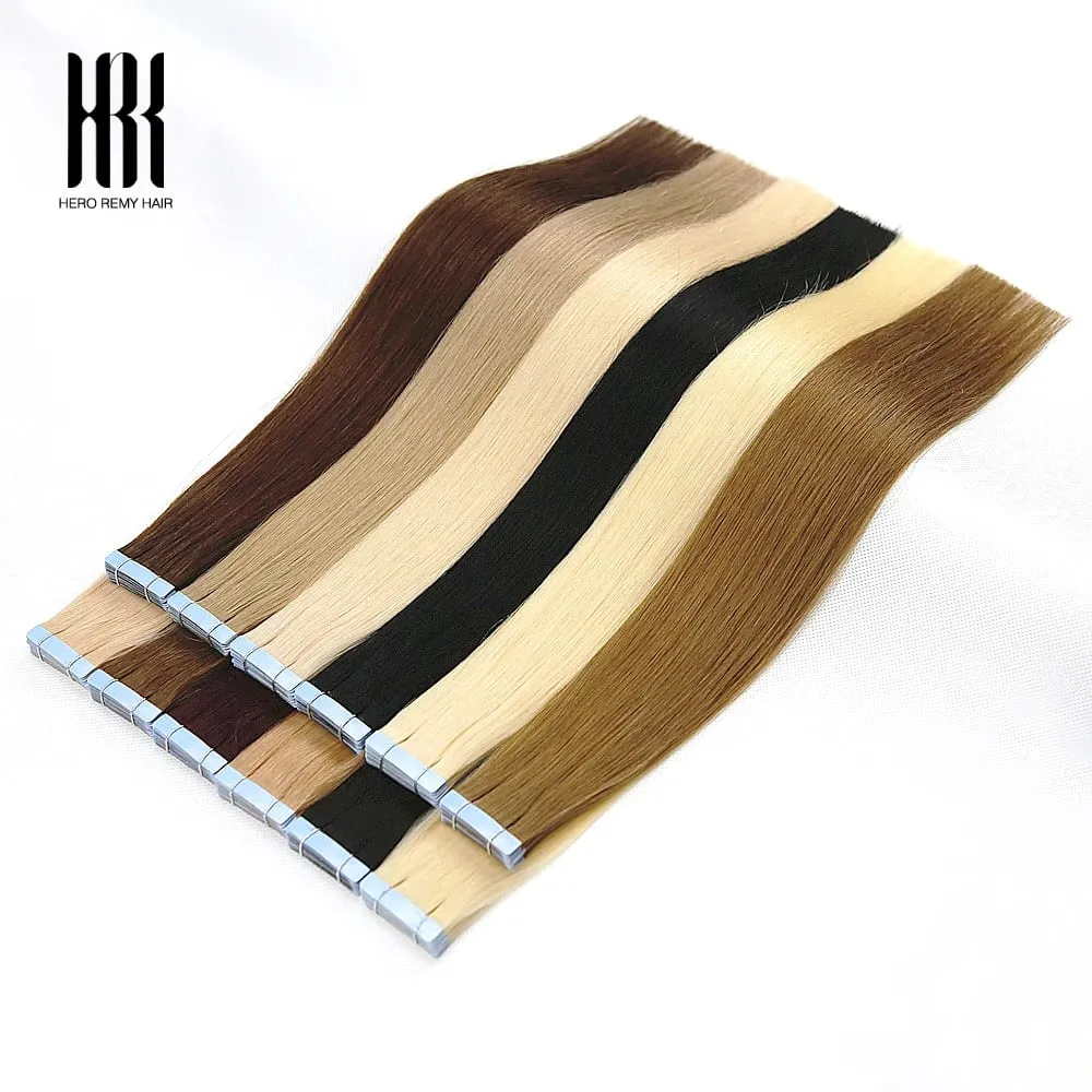 Natural PU Skin Weft Invisible Injection Tape In Human Hair Extensions Double Side Blonde Tape Ins Hair Extensions 2.5g/pieces