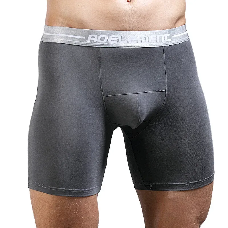 Large Size XL-7XL Men's Boxers Shorts Modal Underwear Man Breathable Pouch Panties Middle Long Leg Underpants Male Cueca Hombre — image 5