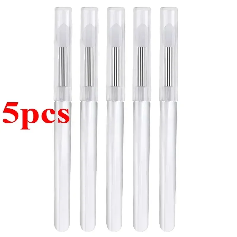 3/5/10PCS Portable Silicone Lip Brush With Cover Soft Multifunctional Lip Balm Applicator Lipstick Lipgloss Makeup Brushes — image 23