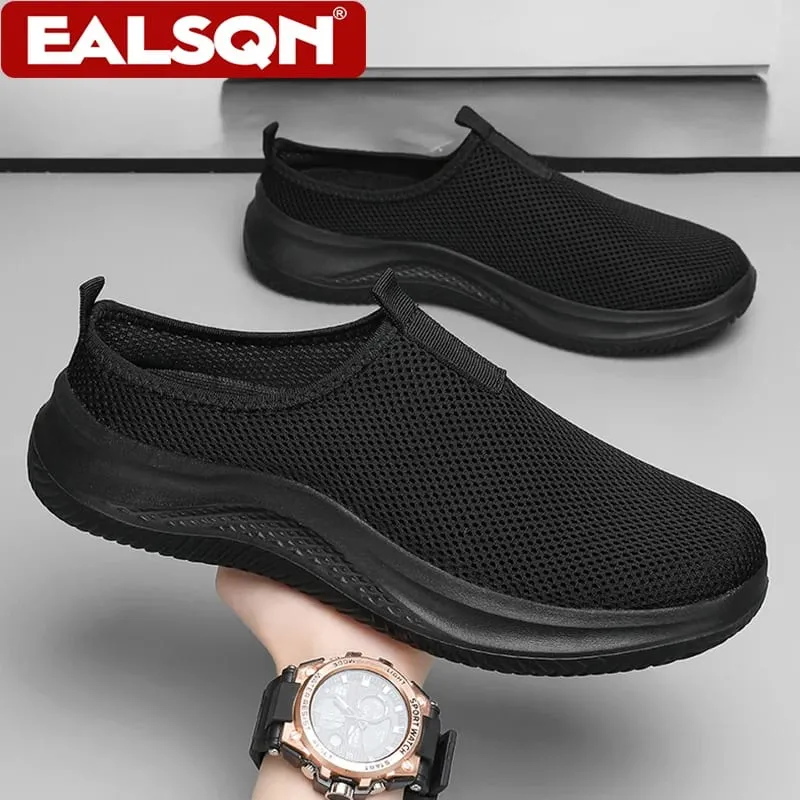 Summer Breathable Mesh Slip On Casual Shoes For Men's Lightweight Walking Sneakers Plus Size 39-48 Outdoor Comfortable Footwear — image 4