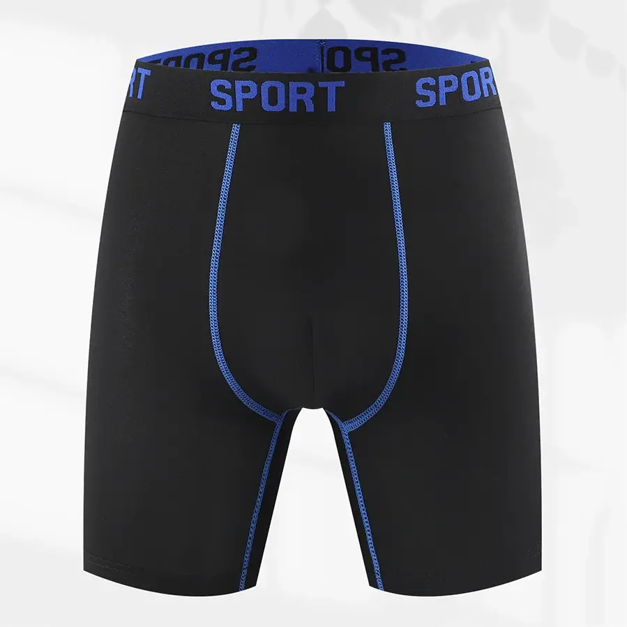 5-Pack Men's Sport Boxer Briefs, Quick-Dry Polyester Athletic Underwear Breathable Compression Trunks for Workout, Gym & Running