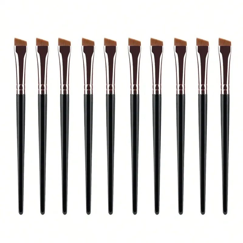 10 Pieces Angled Eyebrow Brushes Eyebrow Tint Brush Flat Tapered Eyebrow Concealer Brush Eye Makeup Brushes