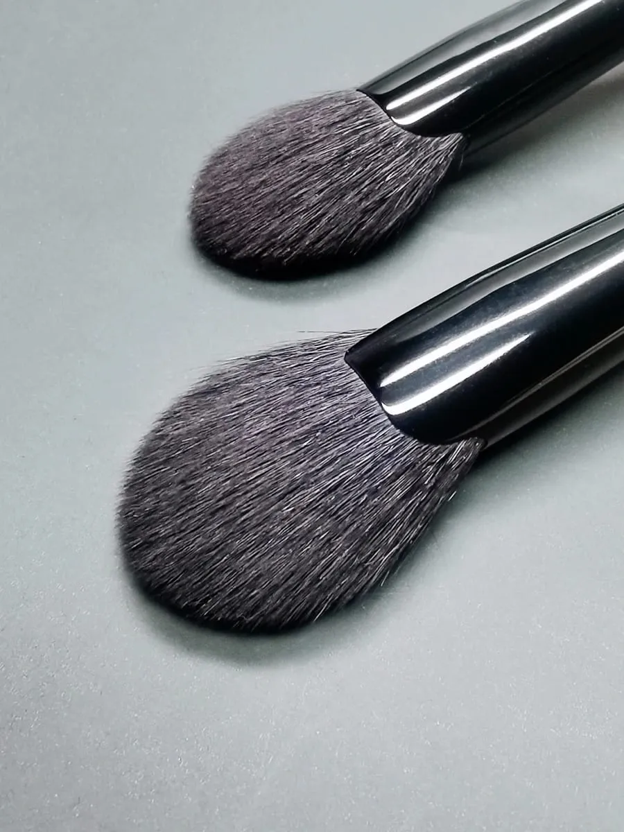 Pinceau de maquillage en éventail, surligneur, ombre pour le visage, poils de chèvre, Blush, poudre, outils cosmétiques professionnels essentiels