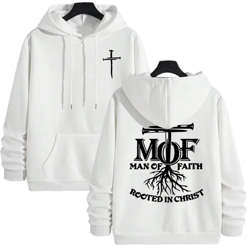 2025 Hot Sale Men's Hoodie Man of Faith Jesus Print Hooded Sweatshirts Autumn Winter Daily Casual Sporty Fashion Hoody Outerwear — image 22