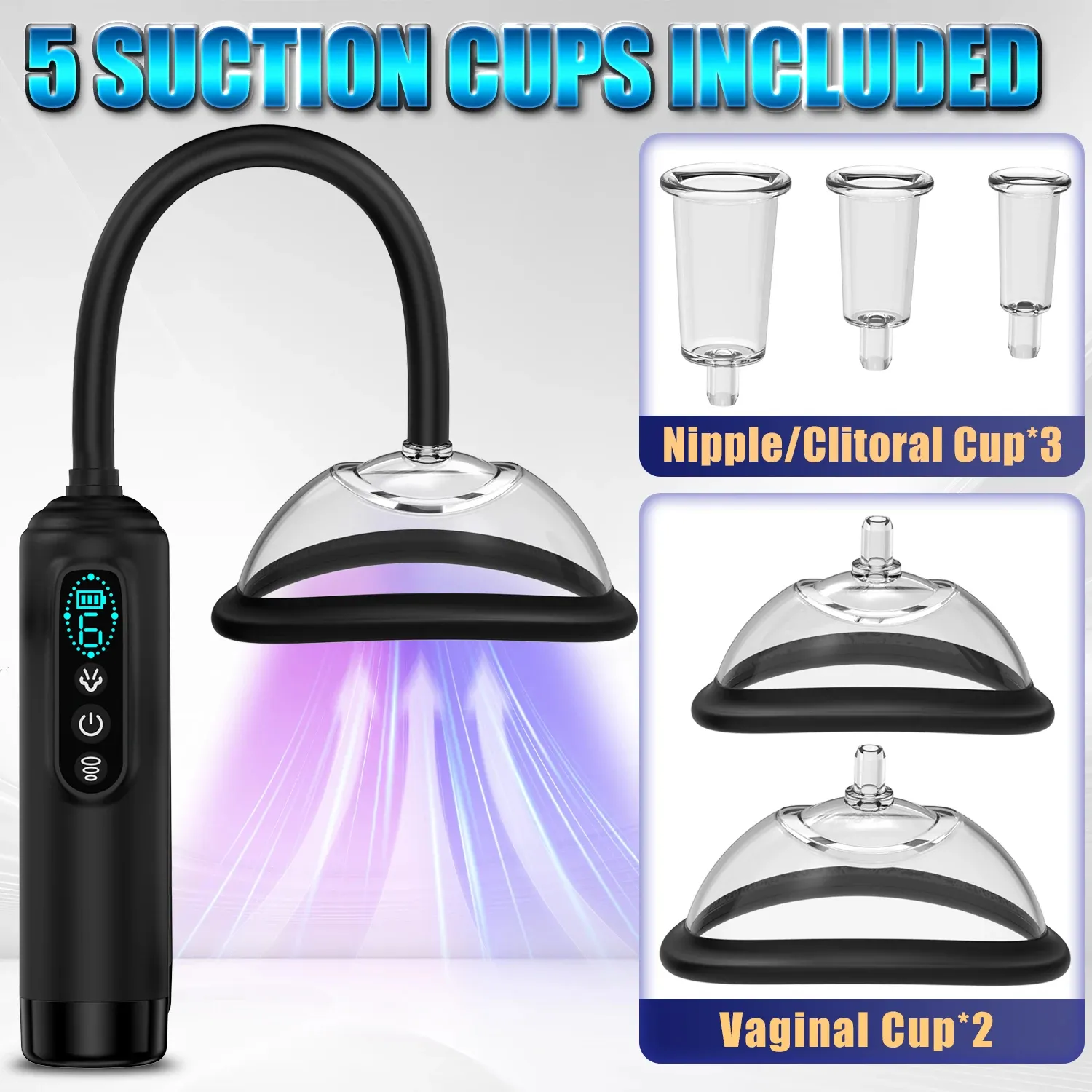 Sex Toys for Women Electric Pussy Pump Nipple Sucking Vibrator Toys Clit Sucker Breast Messager Nipple Enlarge Adult Supplies — image 2