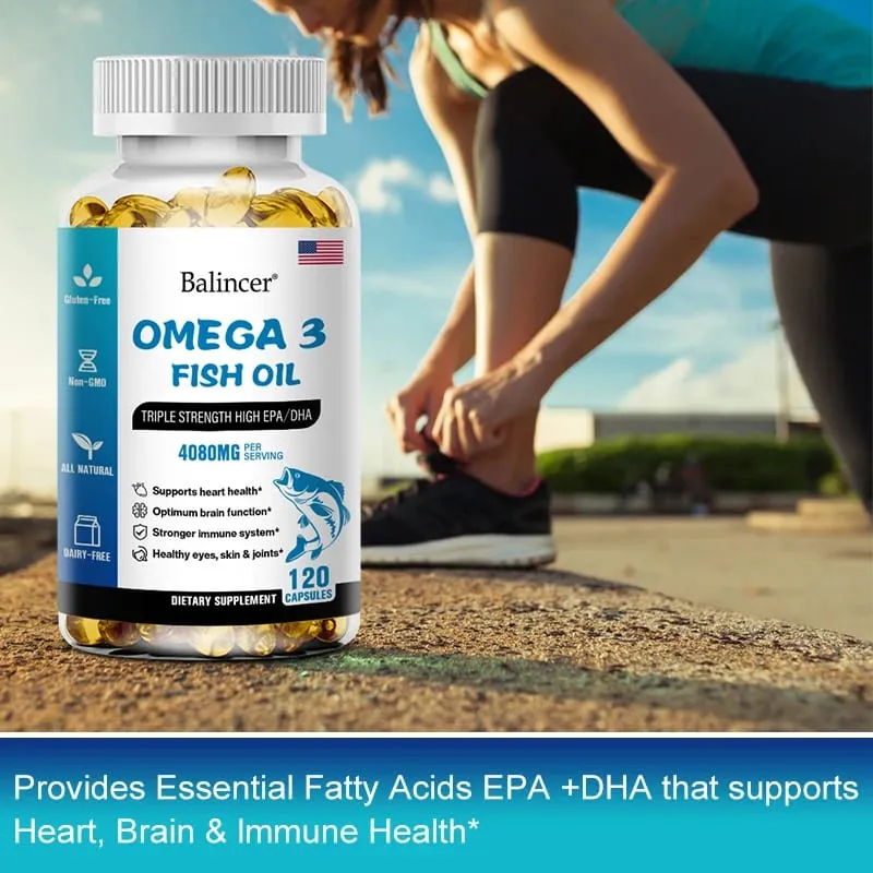 Omega 3 Fish Oil 4080mg - High EPA + DHA Helps with Joints Skin Immune Support Antioxidant & Improve Memory — image 5