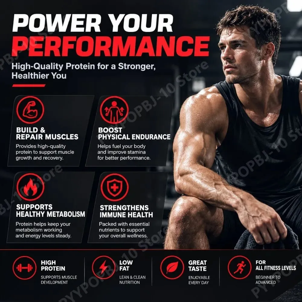 Whey Protein Powder Concentrate 20G Protein Supports Muscle Growth & Recovery Chocolate Vanilla Strawberry Milk 40 Servings 1kg — image 3