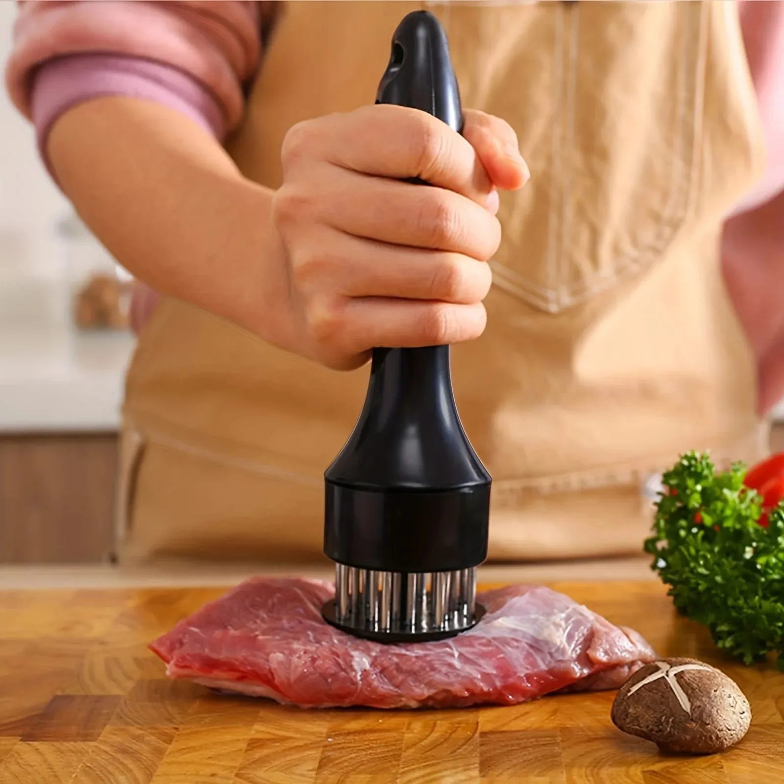 1 PC Rvs Steak Vleesvermalser Hamer Losse Vlees Naald Huishoudelijke Ponsen Dagelijkse Peesbreker Vlees Inbrengen Naald — image 3