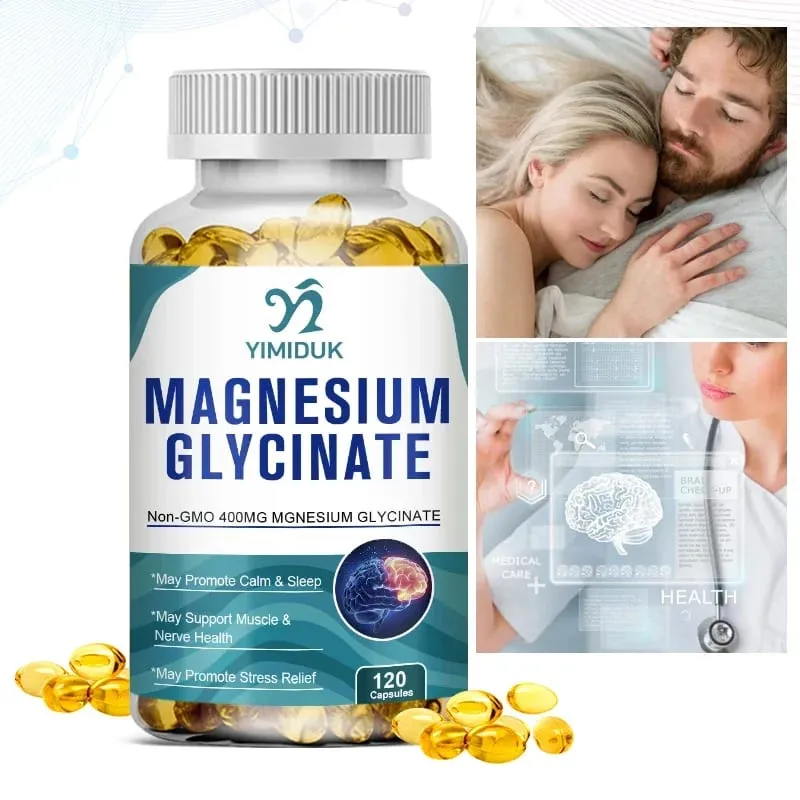Yimiduk Pure Magnesium Glycinate Supplement with Vitamin B6 for Fights Fatigue Cramps & Heart Health Reduces Anxiety Vegan — image 5