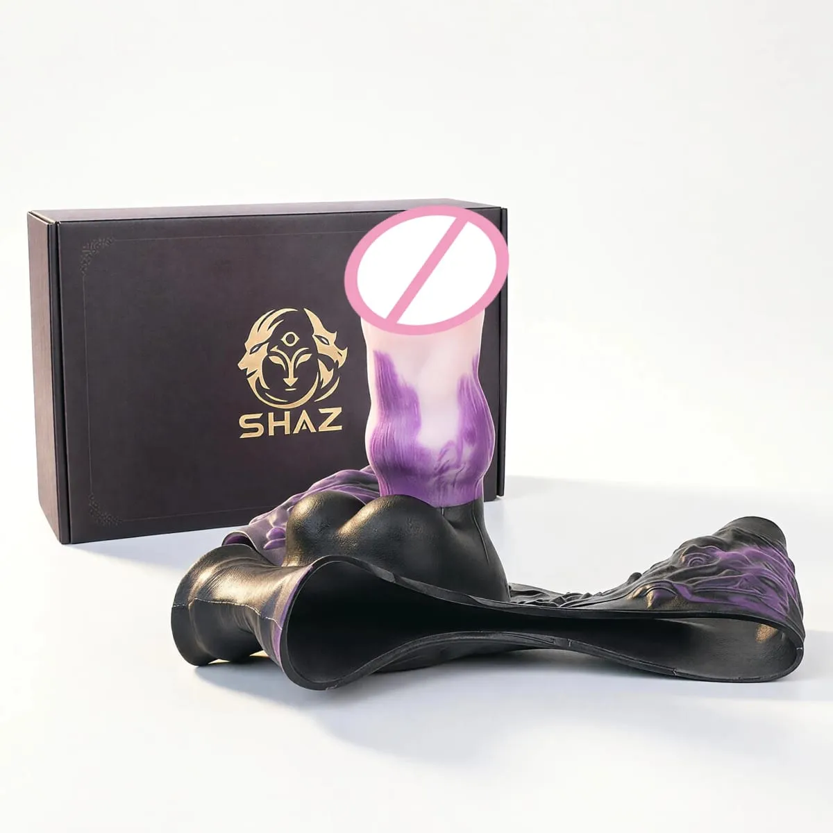 3D Horse Penis Shaped Wearable Cock Sleeve Gradient Color Skin-Friendly Liquid Silicone Adult Couple Intimate Sex Toys — image 1