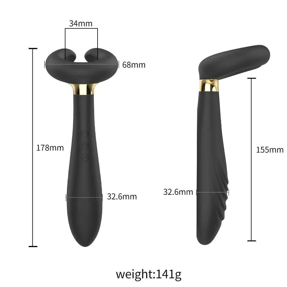 ilicone Prostate Massager Vibrator - Turquoise Rippled Anal Vibrator with Perineum Stimulator G-Spot Sex Toy for Men Women — image 2