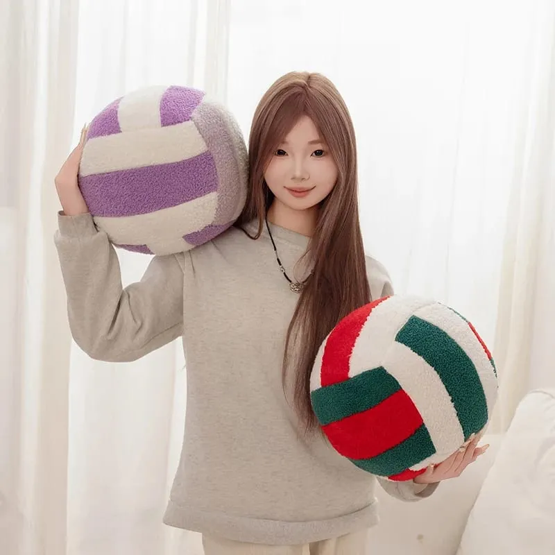 20/24cm Volleyball Sport Ball Plush Pillow Stuffed Interactive Indoor Home Game Prop Plushie Decor Gift