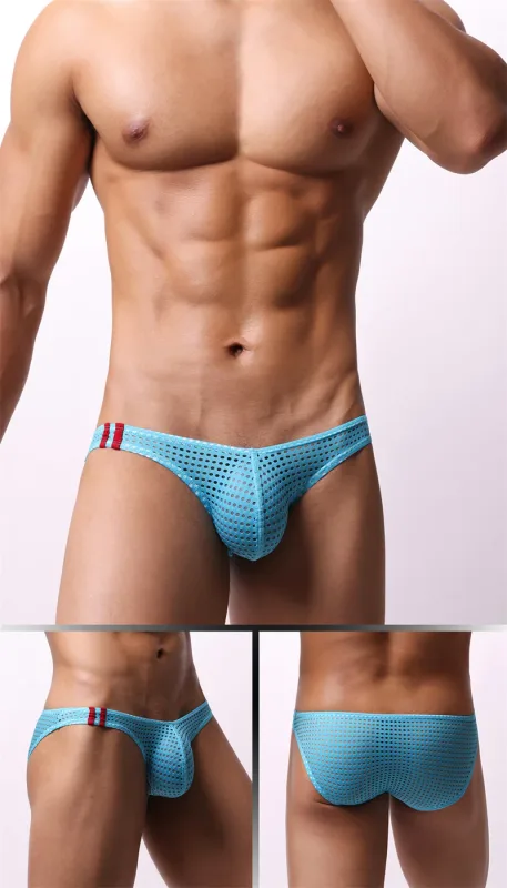 Slip da uomo Estate Traspirante Fori Intimo U Convesso Sottile Vita bassa Slip intimo da uomo Slip Mutande Calzoncillos