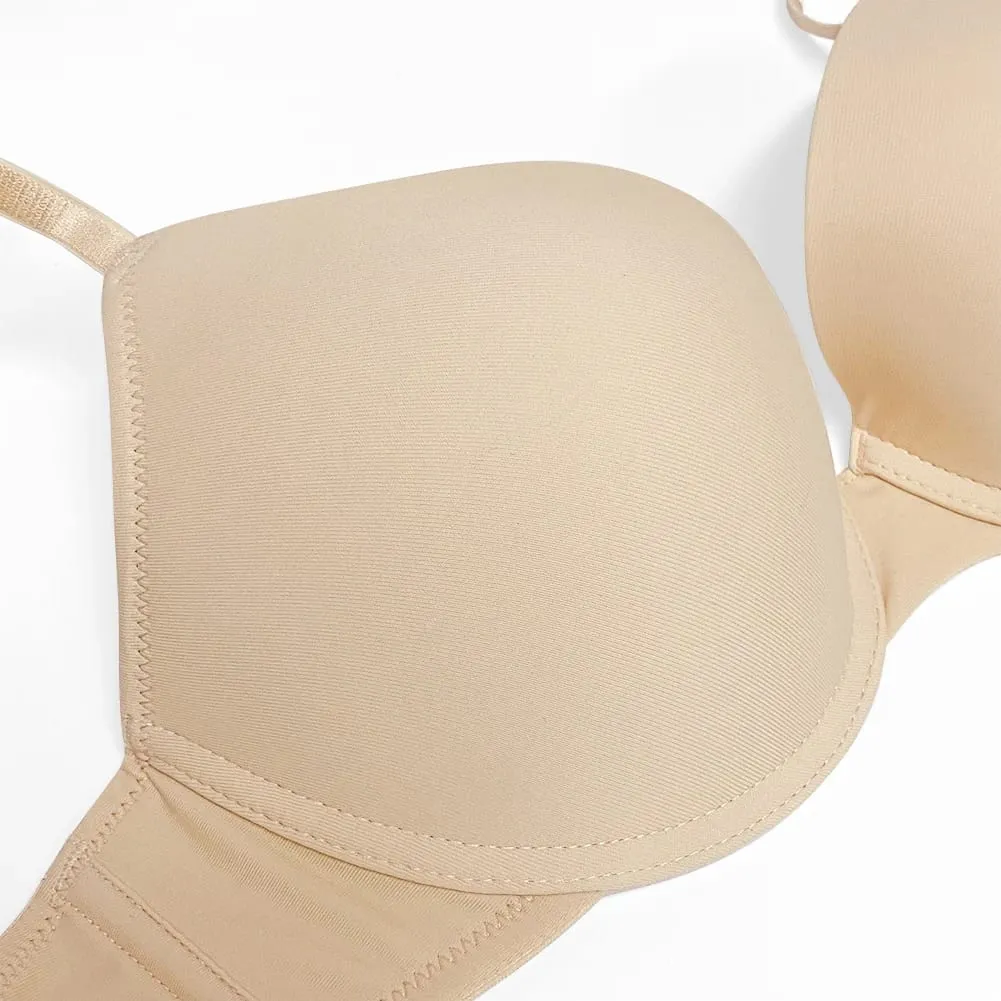 Varsbaby 2pcs push up bra thong set everyday bra seamless underwear plus size lingerie set for ladies — image 4