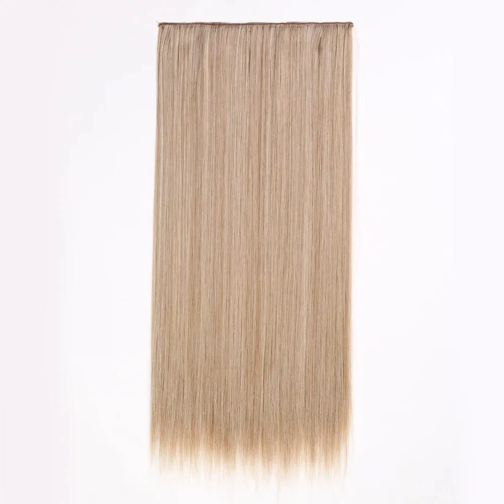 Synthetische natürliche synthetische Haarverlängerungen, 5 Clip-in-künstliche gefälschte Ombre-Blond-Braun-Schwarz-Rosa-gerade falsche Haarteile — image 24