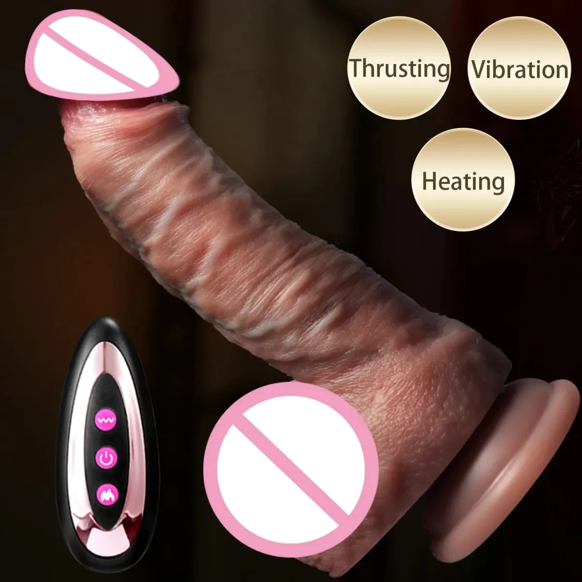 Pênis grande pênis vibrador realista vibrador telescópico feminino masturbador anal plug para mulheres empurrando brinquedos sexuais adultos masculino sex shop — image 3