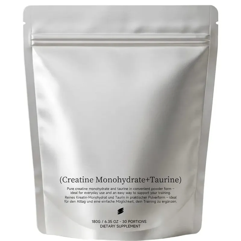 Creatine Monohydrate + Taurine Powder for Daily Sports Physical State Support Fine Quick Dissolving Mix 180g (30 Portions)