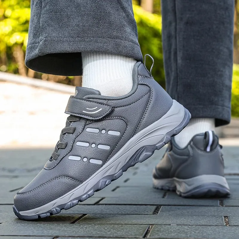 Men's Sneakers Waterproof Comfortable Durable Walking Shoes Classic Solid Color Outdoor Camping Casual Shoes Chunky Sneakers — image 7