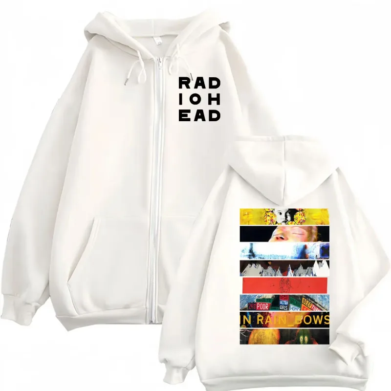 Rock Band Radiohead Album Graphic Zipper Hoodie Fashion Y2k Oversized Zip Up Pullovers Men Women Casual Long Sleeve Sweatshirts — image 8