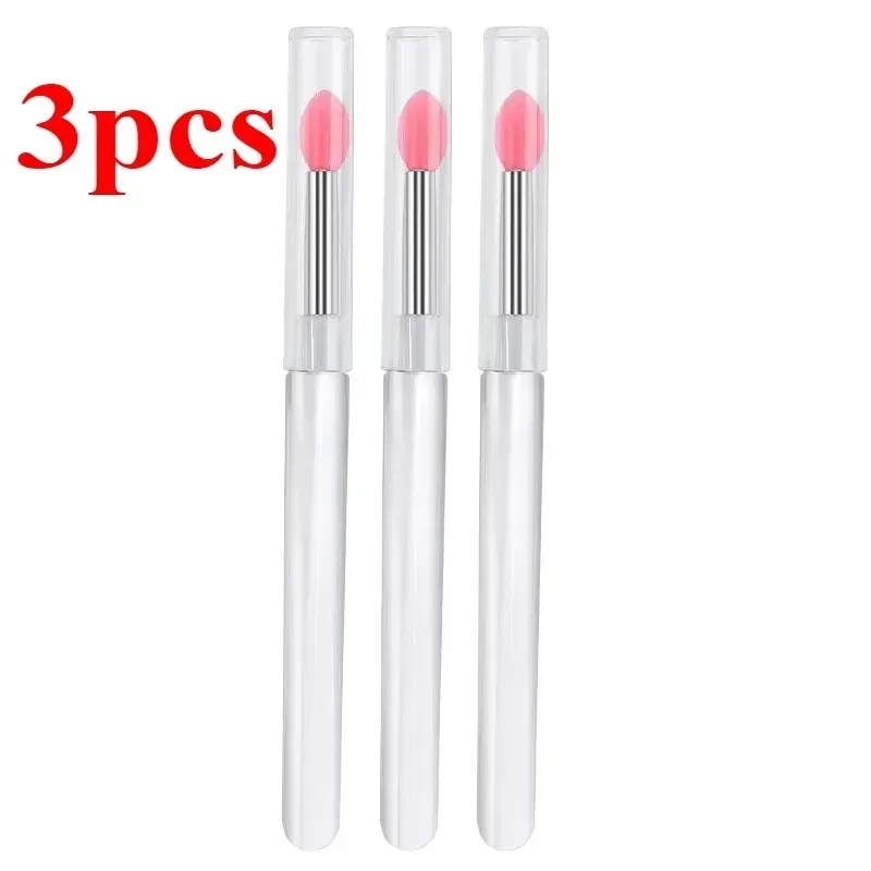 3/5/10PCS Portable Silicone Lip Brush With Cover Soft Multifunctional Lip Balm Applicator Lipstick Lipgloss Makeup Brushes — image 9