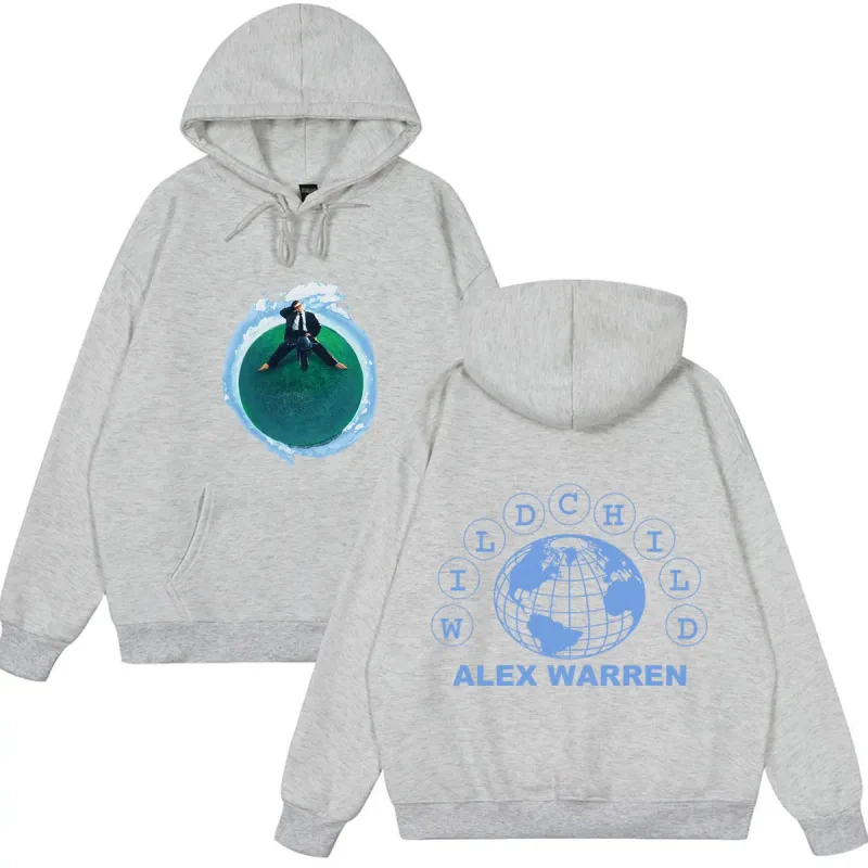 Alex Warren Album Wild child tour 2026 Merch hoodie Men Women Fashion pullover Long sleeves Loose Casual Vintage sweatshirts — image 4