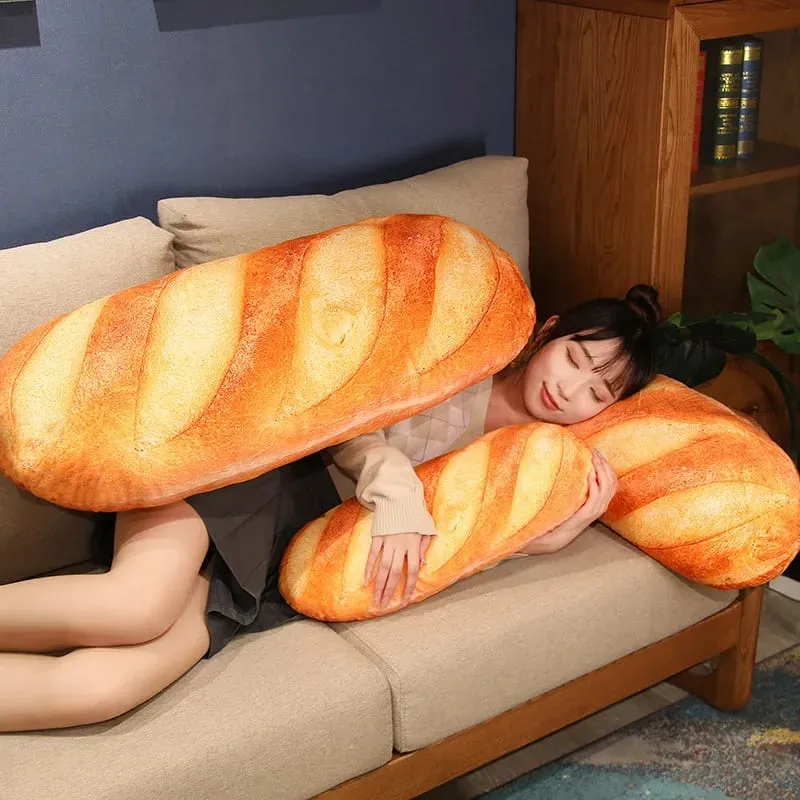 20-50CM Giant Bread Plush Long Pillow Toy Soft Funny Simulation Food Toy Creative Cushion Birthday Present Christmas Gift — image 2