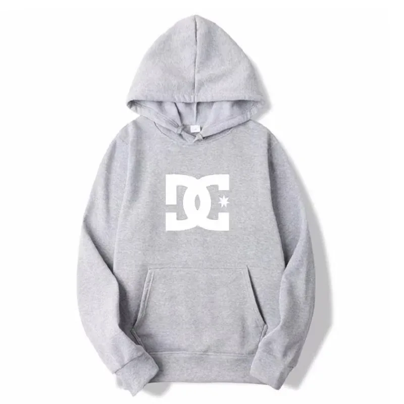 DC Letter Men's Hoodie Men's and Women's Fashion Simple Long Sleeve Sweatshirt Autumn and Winter Street Trend Large Gym Hoodie — image 5