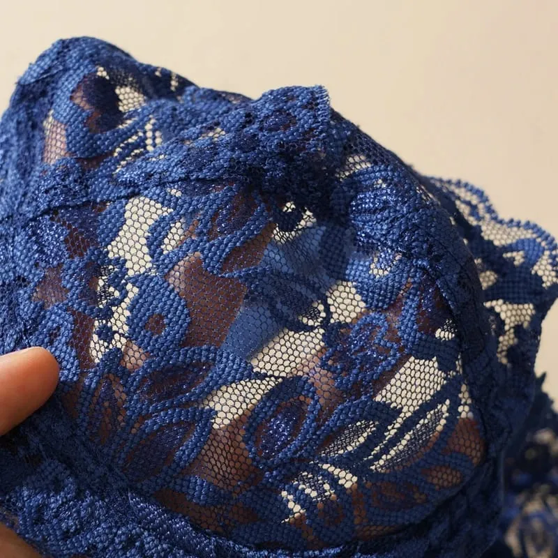 Sexy Lace Bra Set Women Push Up Non-pad Breathable Underwire Thin Solid Panties Underwear Exquisite Lingerie Daily — image 4