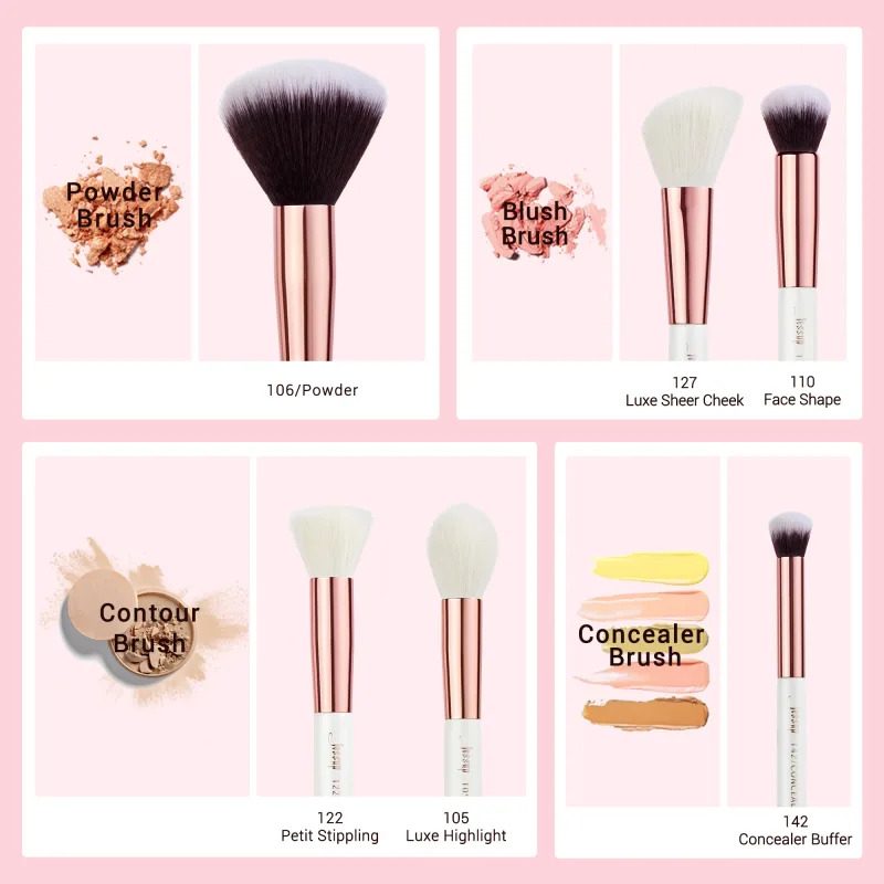 Jessup Makeup Brushes Set 6pcs Makeup Brush Natural-Synthetic Powder Contour Blush Highlighter Blend Concealer Makeup Brush Kit — image 5