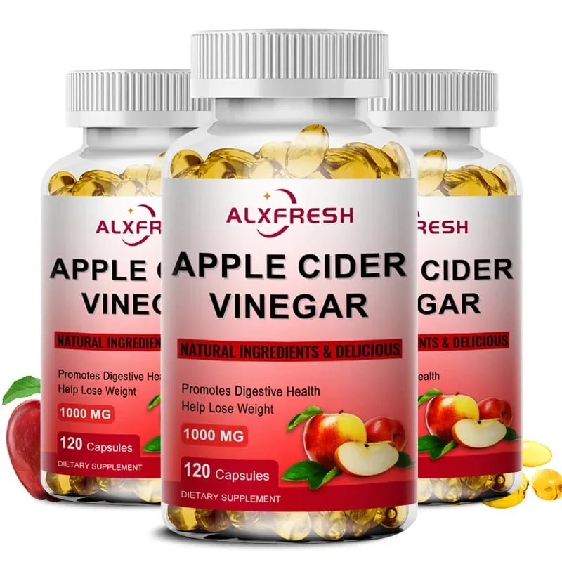 Apple Cider Vinegar Capsules Flat Belly Weight Management Digestion Detox Metabolism Burn Fat Appetite Suppressant — image 9