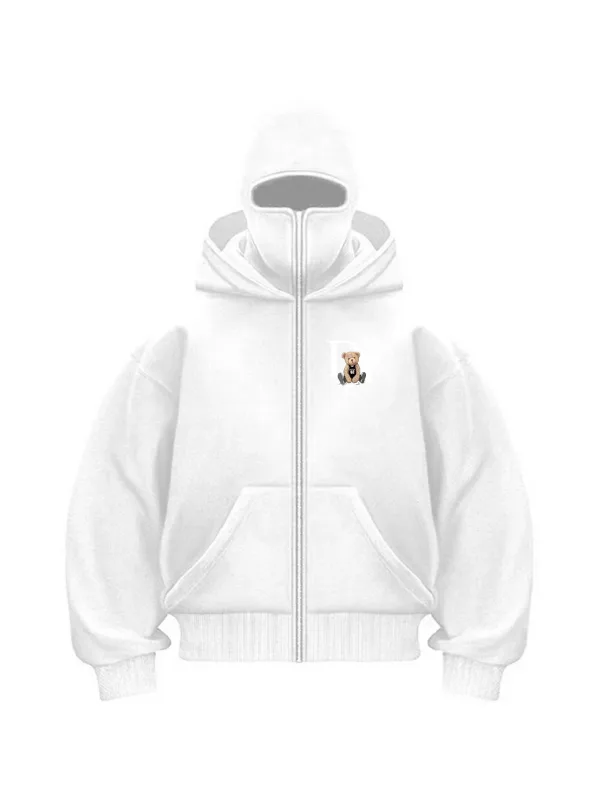 2025 Men's Print Zip Hoodie Winter Warm Casual Sweatshirt With Hooded Face Mask Zipper Design Sports Jacket Outdoor Activities — image 2
