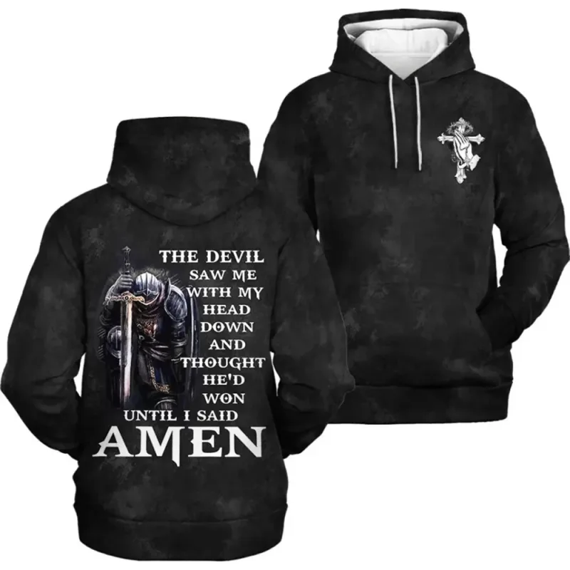 2025 Spring And Autumn God Jesus Graphic Pullovers Animal Lion 3d Printed Hooded Hoodies Sports Casual Daily Unisex Sweatshirts — image 12